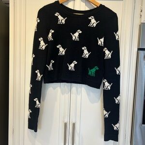Abercrombie & Fitch cropped sweater with cute dog pattern. Size XS